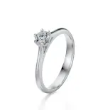 Pierścionek z białego złota z diamentem AJPZ_007